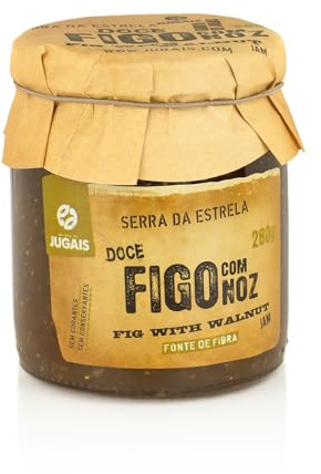 Mermelada de Higo y Nuez - Frasco de 280g - Sabor Dulce y Textura Crujiente - Ideal para Postres y Desayunos - Sin Colorantes ni Conservantes - Producto Gourmet de Origen Portugués