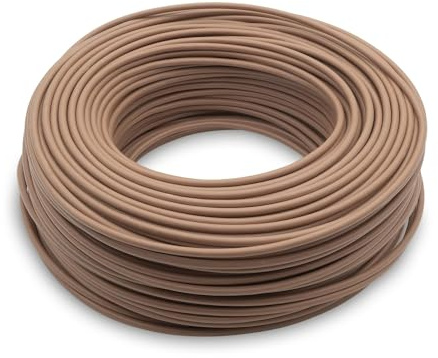 Cavo Elettrico Unipolare 1,5mm - 2,5mm - 4mm 100mt - Vari Colori Disponibili - Perfetto per Impianti Elettrici e Cablaggi - Cavi Elettrici di Alta Qualità (Marrone, 2,5mm)