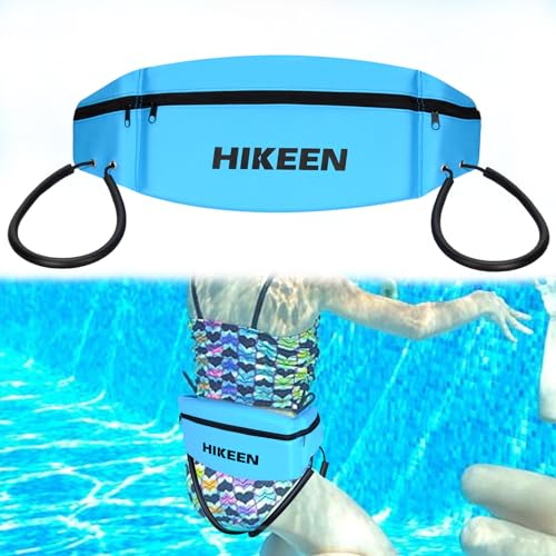 BOOSTEADY Cintura da nuoto per bambini, attrezzatura per aerobica in acqua con cinghie di fissaggio e tasca con cerniera, attrezzatura per esercizi in piscina per adulti per esercizi in piscina e
