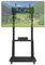 JXMTSPW Mobile TV Stand on Wheels for Most 32-75 inch Plasma LCD/LED/OLED Flat Curved TVs Height Adjustable Wheeled Rolling TV Cart Holds Up to 50KG, Max VESA 600x400mm Universal Portable TV Stand