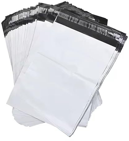 docsmagic.de 50 Versandbeutel 325 x 425mm Premium 60μm LDPE COEX Selbstklebend Versandtaschen Schwarz/Weiss Poly Mailers