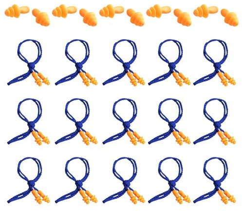 20 Paia Tappi Per Le Orecchie In Silicone, Accessori Per La Protezione Dell'Udito, Tappi Per Le Orecchie Morbidi Antirumore, Tappi Per Le Orecchie Isolanti Acustici Riutilizzabili Con Filo