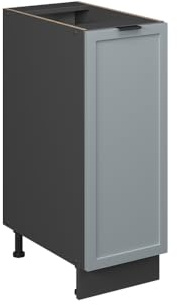 Vicco Apothekerschrank Fame-Line, Hellblau-grau, 30 cm | MDF-Front · Ohne Arbeitsplatte · Höhenverstellbare Füße · Metallgriffe · Metall-Vollauszüge