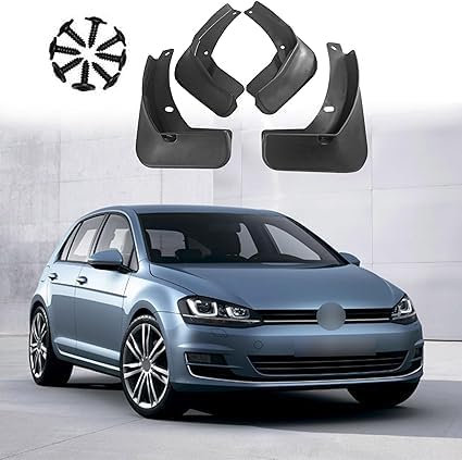 GLYGLY Auto Schmutzfänger für VW Golf 7 MK7 7.5 MK7.5 2013-2019, Front Heck Schmutzfänger Spritzschutz Kotflügel Schlammklappen Abdeckung Auto Zubehör