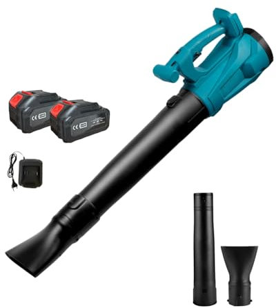 A.M.C. Soffiatore a Batteria, Soffiatore Professionale per Foglie, 6 Velocità Regolabili dell'Aria oltre a 130 km/h, 2 Batterie da 42V 4000 mAh, Ideale per la Cura e la Manutenzione del Giardino