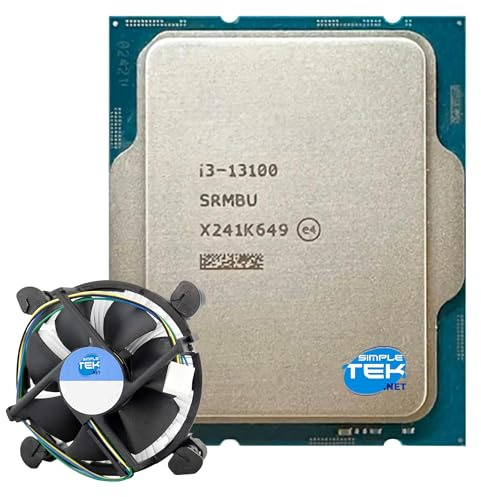 SIMPLETEK - Processeur de bureau 4 cœurs 8 threads 3,4 GHz avec boost jusqu'à 4,5 GHz Socket LGA1700 sans carte graphique intégrée, avec dissipateur thermique inclus