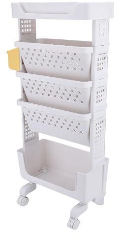 Fabater Carro de Libros con Ruedas Multifuncional con Ruedas Bloqueables, Soporte de Almacenamiento Móvil para Libros para Oficina, Aula, Estantería Organizadora de Servicios Públicos para Sala de