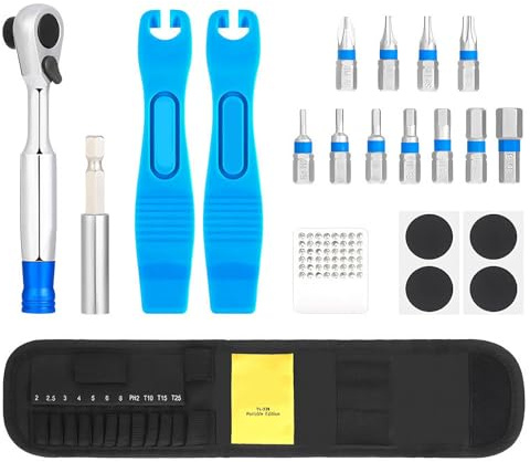 ZYKEJJDDAK Essential Cycling Tool - Juego de reparación de bicicletas de emergencia con una fuerte construcción de acero de aleación para reparaciones rápidas