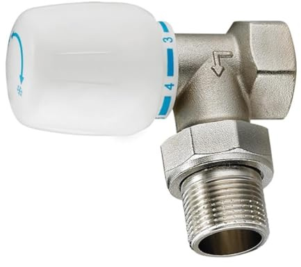 1 Stück Messing-Thermostat-Heizkörperventil – gerades Temperaturregelventil for Fußbodenheizungssysteme(Straight Type 1 Inch)
