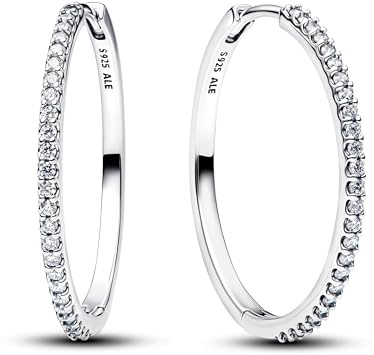 Pandora Timeless Funkelnde Creolen aus Sterling Silber mit Zirkonia, 294650C01
