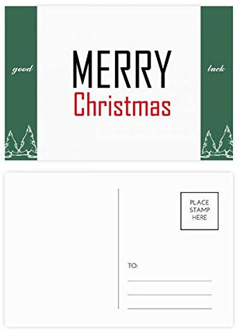 Postkarten-Set für Weihnachten, Festival, Urlaub, Glück, 20 Stück