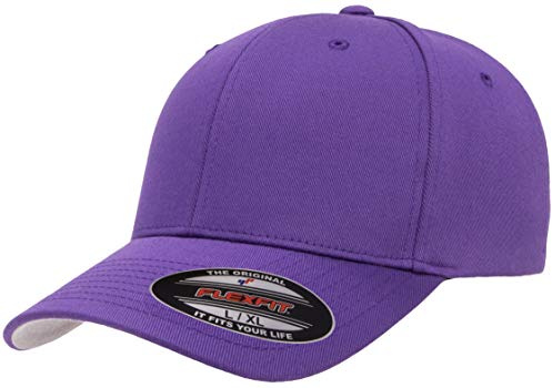 Flexfit Men's Athletic Baseball Fitted Cap Capuchon, Violet, S/M Homme