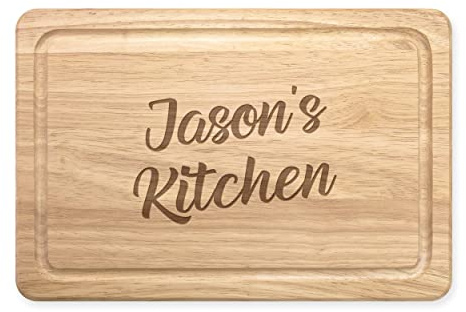 Personalised Chopping Board Kitchen Script Any Name Wooden Meat Serving Board Custom