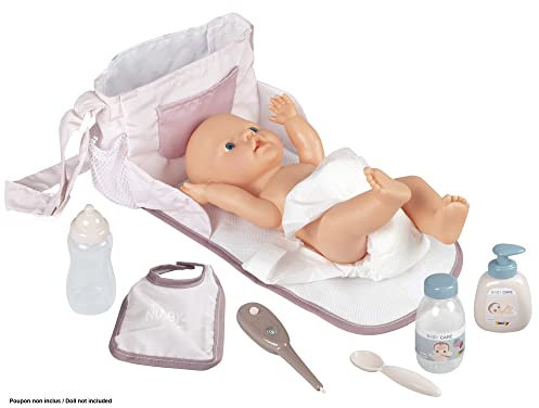 Smoby Toys - Borsa fasciatoio per Bambole Baby Nurse (21,5 x 7 x 17 cm), Pieghevole, per Bambole, Accessori per Pannolini, Accessori per Bambole per Bambini a Partire dai 3 Anni in su