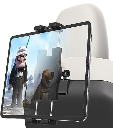 woleyi Soporte Tablet Tesla Asiento Trasero, Soporte Tableta Reposacabezas Coche Model Y Model 3 para Niños con Rotación de 360° para iPad Pro 12.9 Air Mini, Galaxy Tab, Fire, Switch, Móvil, 4-13