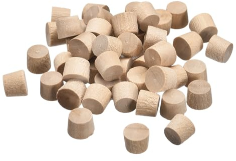 Sourcing Map 50 Stück Flachkopf-Holzdübel, 28,3 cm, Beige, Holz