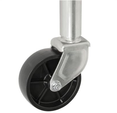QICBYING Drehbarem Anhänger-Stützrad - Automatisches Anhänger-Pferderennen-Rad, Mit 15-cm-Rad, Robuster Marine-Anhängerheber, Vertikallast 450kg, 25,4cm Vertikalweg, Stützrad-Anhängerständer-Set