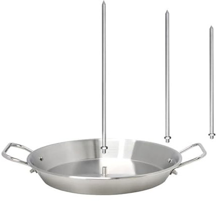Brocheta De Kebab Vertical - Brochetas De Pollo De Acero | Soporte Vertical Para Brochetas De Carne | Asar A La Parrilla Con Pinchos Verticales Para Carne | Pincho Vertical Con 3 Piezas Accesorios Par