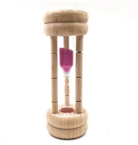 Sand Timer 3 Minutes Hourglass Wooden Egg Timer Clock Kitchen Timer Interior Decoration, Random Color,Hourglass Timer