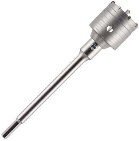 Rennie Tool 60mm TCT Core Drill Bit + HEX Shank Adapter + TCT Pilot Drill | For Brick Block Masonry Stone. Concrete Hole Saw Wall Drill Bit Set With 240mm Long HEX Shank Extension Bar. Carbide Tipped