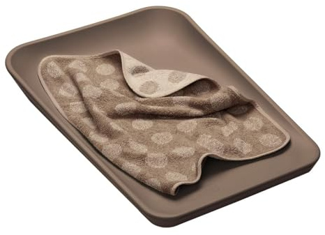 Leander Wickelauflage Matty mocca + Topper dots mocca