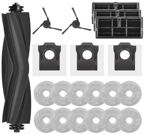 21 Accesorios para Dreame L10s Ultra Gen3/ X40 Ultra Complete/L40 Ultra/X40 Master,Mova P50 Pro Ultra/P70 Pro Ultra con 1 Cepillo Principale 2 Cepillos Laterales 3 Filtros 12 Paños de Fregado 3 Bolsas