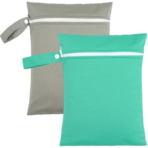 Jortmrd 2 Pezzi Sacchetti Impermeabili da Viaggio 40 x 30cm Sacca Impermeabile Piscina Wet Bag con Cerniera Sacchi da Biancheria Sporca Riutilizzabile Sacchetti Organizer per Palestra Costume da Bagno