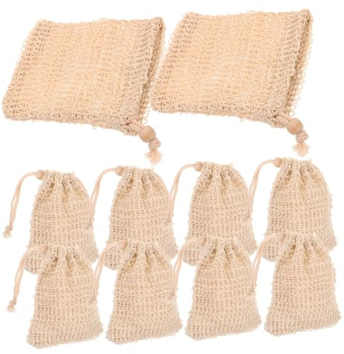 DRESSOOS 10piezas Malla De Burbujas De Algodón Coloridas Para Exfoliación Ducha Herramientas De Baño Reutilizables