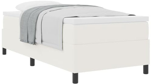 vidaXL Bäddfjäder Grädde och vit 90 x 200 cm Kordread tyg