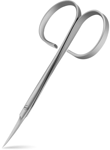 CGBE Cuticle Scissors Extra Fine Curved: Stainless Steel Eyebrow Scissor, Professional Manicure Scissors for Manicure, Eyelashes, Eyebrow, Dry Skin For Women And Men