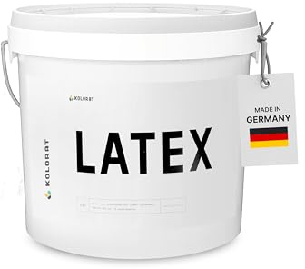Kolorat® Latexfarbe, weiß 2.5L – Abwaschbar & seidenmatt | Made in Germany | Hochdeckend, geruchsarm, abwaschbar, seidenmatt, für Küche, Bad & Flur, kühles Hellgrau