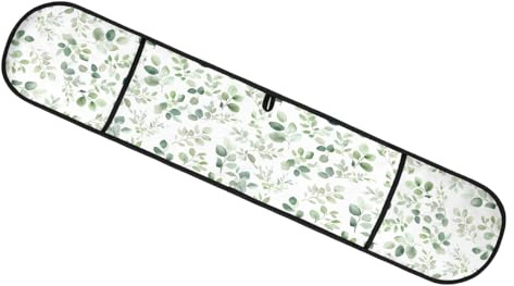 Mexpekil Watercolor Green Eucalyptus Leaves Double Oven Gloves Heat Resistant Oven Mitts with Hanging Loop Kitchen Potholder for Cooking Baking