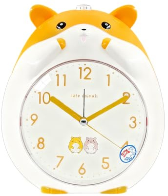 Generisch Kinderwecker,Tierdesign mit Lautem,Kinderwecker mit Musik- & Sprachfunktion | Für Mädchen 3-12 Jahre Schlafzimmer Nachttisch Tisch Uhr Frühaufsteher