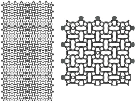 GARDENIX Rejilla de césped, 8 unidades, 50 x 50 cm, 2,00 m², panal de césped, parking o césped, rejilla de grava negro