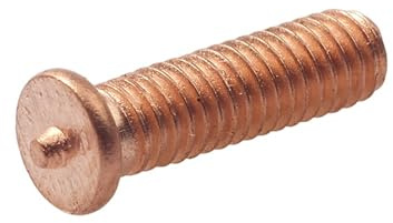 Pernos de soldadura, Pernos roscados de soldadura descarga condensador M3-M8 chapados en cobre 10/20/50 piezas(12mm,M8 (10Pcs))