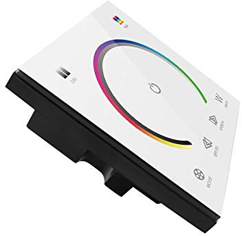 RGBW Controller Wall-Mounted Touch Panel Dimmer Switch Full Color RGB or W for LED Light Strip DC12-24V