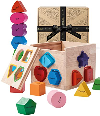 Jaques of London Wooden Shape Sorter for 1 Year Old | Montessori Wooden Toys | Toddler Learning Toys | Premium Gifts Since 1795
