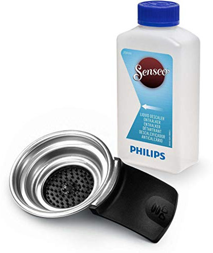 Philips Senseo CA6522/02 Pflegeset für SENSEO Original Kaffeepadmaschine (Flüssigentkalker und Kaffeepadhalter für 2 Tassen)