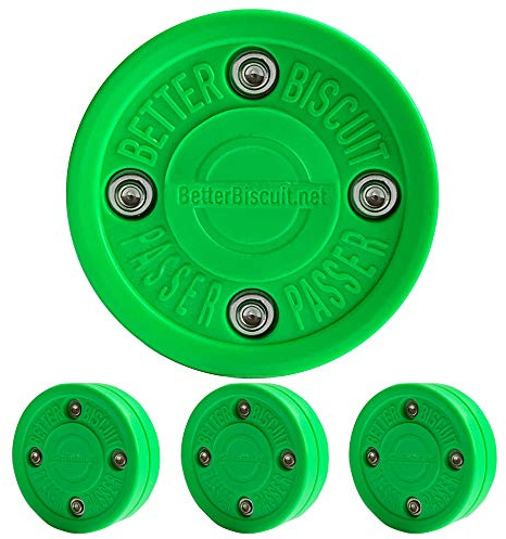 Better Biscuit Hockey Passer Pucks-3 Pack, Green