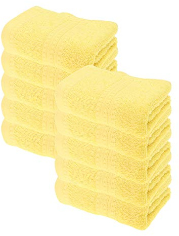 Julie Julsen® Bio Gästetuch-Set, 10 Gästetücher in 32 Farben erhältlich weich und saugstark Gelb 30x50 cm