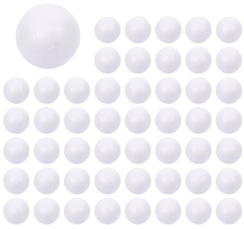 HEALLILY 100 Pezzi Palline di Bianco Fai da Te Palline di Espanso per Progetti di Artigianato Artistico 3 Cm