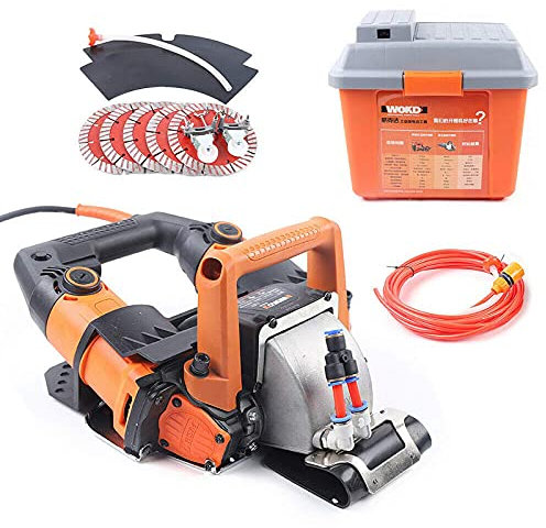 SHZICMY Fresa a Parete 5200 W, 10500 giri/min, fresa a Scanalatura, Fresatrice da Parete, per il Taglio di Marmo, Granito, Calcestruzzo