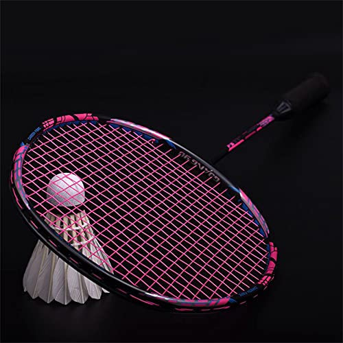 XJST Sport Badmintonschläger, Carbon Fiber Composite Badminton Schläger, 2 Badmintonschläger, 3 Birdies, 2 Tragetaschen, 2 Armaturen, 2 Handkleber, Licht Und Komfortabel,D