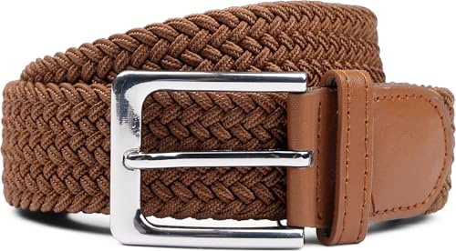 Suitable Geflochtener Gürtel Taupe Cognac - Grösse 105 - Herren - Bekleidung - - Stretch -