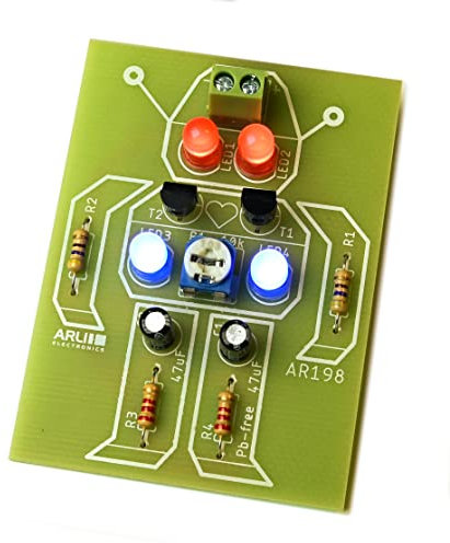 ArliKits Leuchtender Mini Roboter LED Bausatz Elektronik, grün