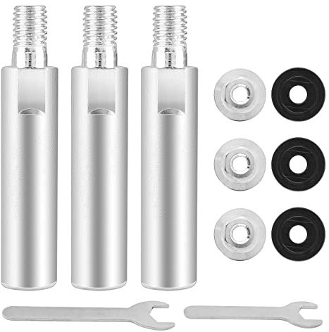 Kyuionty Lot de 3 tiges de connexion d'extension M10 pour meuleuse d'angle de 80 mm avec levier adaptateur pour meuleuse d'angle de type 100 et polisseuse