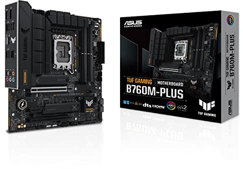 ASUS TUF Gaming B760M-PLUS Scheda madre Intel B760, LGA 1700, mATX, DDR5, PCIe 5.0, 2 slot M.2, WiFi 6E, USB 3.2 Gen 2, Type-C, Nero