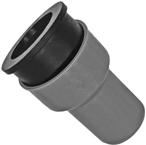 MegaHaustechnik HT Siphon Anschlußstück 38-44mm x DN50 mit Gummimanschette Innendurchmesser 38 bis 44mm für Siphonrohr, Steck-Ende AußenØ 50mm für Rohr Muffe DN50, Waschbecken
