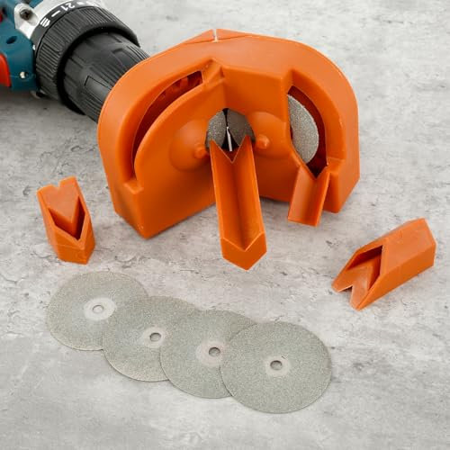 Foppla Bohrerspitzer, multifunktionaler Spiralbohrer, Schleifwerkzeug, elektrischer Bohrer, Schärfwerkzeug, langlebiger Bohrer, Schärfer, Schleifmaschine, Verwendung mit Bohrmaschine für Bohrer
