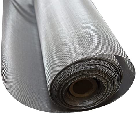 Drahtgeflecht aus Edelstahl, Maschenweite 40 – Loch 0,5 mm, korrosionsbeständiges Metallgitter zur Nagetier- und Insektenbekämpfung, für Lüftungsgitter, Fenster, Garten (Silber 1,2 x 1 m)